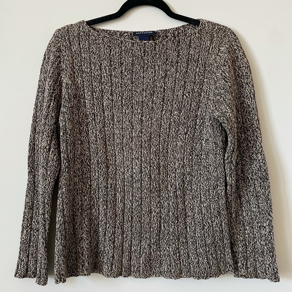 Ann Taylor Brown Knit Sweater